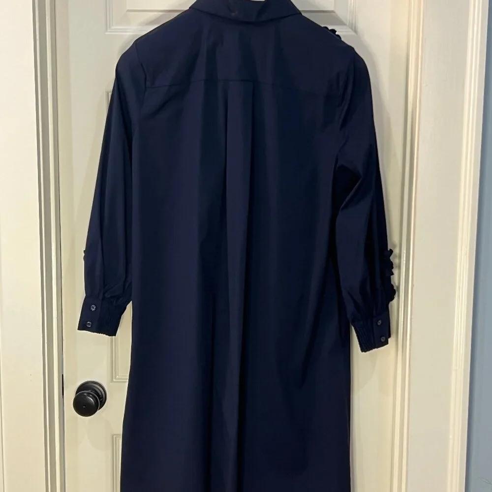 Chico's Midnight Blue Applique Shirt Dress - size 3 (16) - Picture 5 of 8